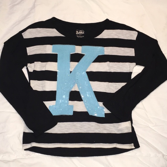 Justice Other - Justice girl’s long sleeve shirt. Size 8/10. Sequins. Black. Blue. Wh…